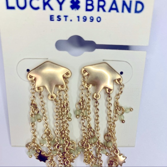 Lucky Brand Gold Star Showers Drop Earrings - Picture 8 of 8